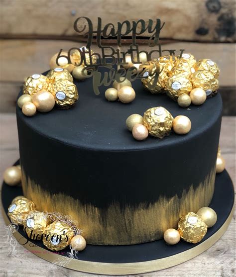 Black gold cake | Black and gold birthday cake, Sprinkles birthday cake ...