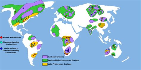 Kimberlite Pipes Map