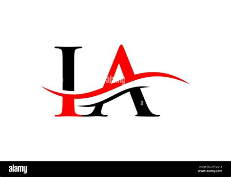 IA logo Design. Premium Letter IA Logo Design with water wave concept ...