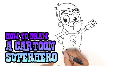 Superhero Cartoon Drawing Easy - Lanarra