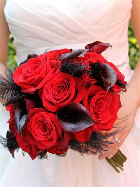 Dramatic Beginnings Red Bouquet • Alfa Flower & Wedding Shop