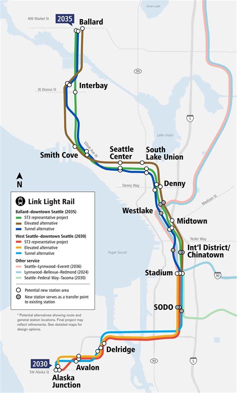 Downtown Seattle Light Rail Map