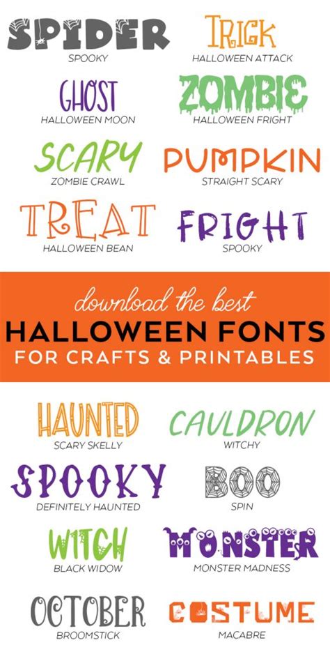 BEST Halloween Fonts for Crafts and Printables - Pineapple Paper Co.