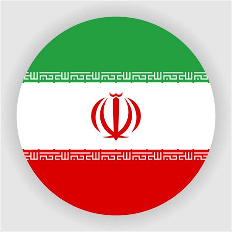 Iran Flat Rounded National Flag Icon Vector 4711550 Vector Art at Vecteezy