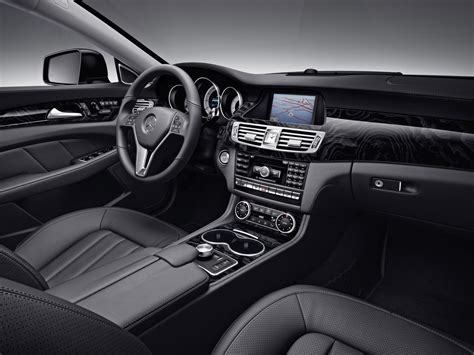 Mercedes-Benz CLS550 interior shown with Black leather and Black Ash ...