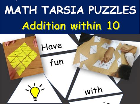 Tarsia Math Puzzle: ADDING WITHIN 10 (Five Puzzles Included) | Teaching ...