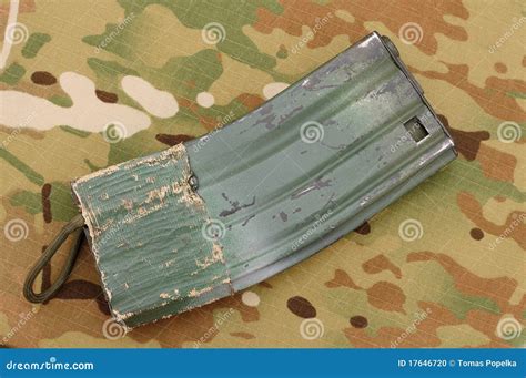 M4 airsoft magazine 1 stock photo. Image of camo, cartidge - 17646720