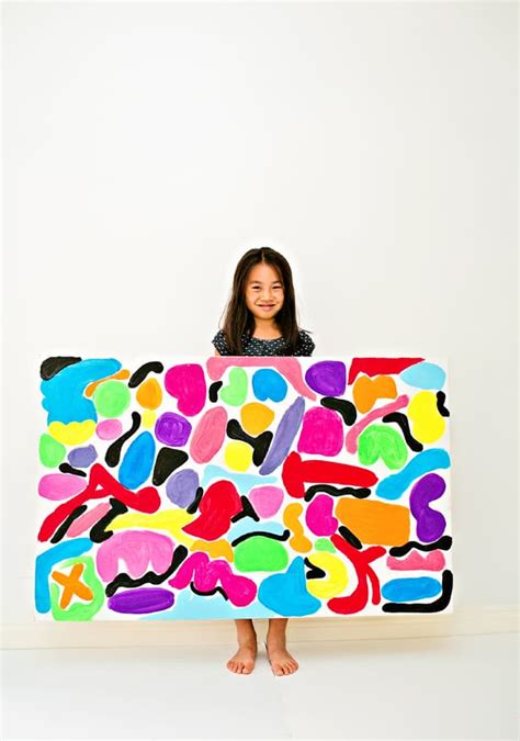 BIG CANVAS ART PAINTING WITH KIDS INSPIRED BY MATISSE