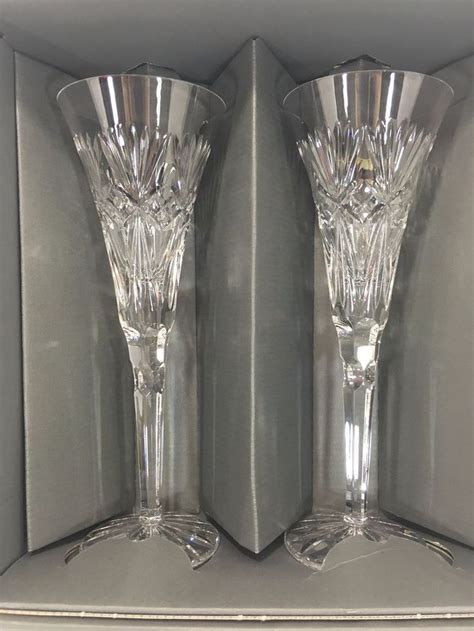 Waterford Crystal Toasting Champagne Flutes Set of 2 Wedding Glasses ...