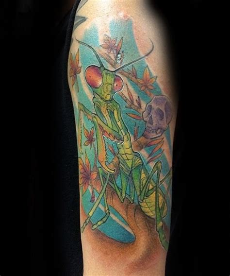 50 Praying Mantis Tattoo Designs For Men - Insect Ink Ideas