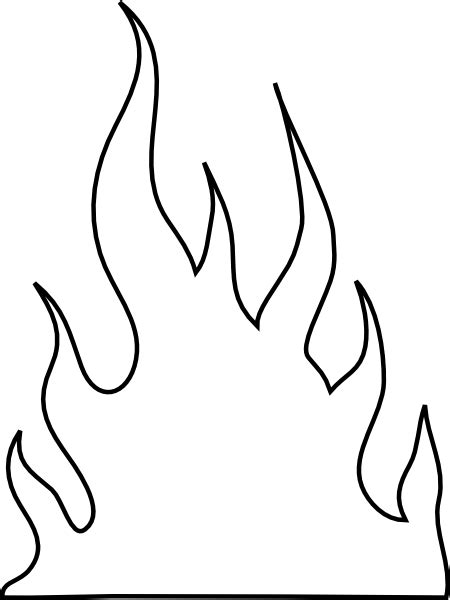 Flames Outlines Clip Art at Clker.com - vector clip art online, royalty ...