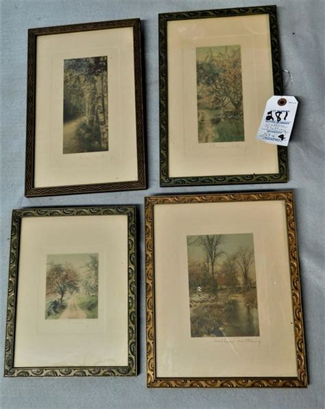 4 Small Signed Wallace Nutting Prints