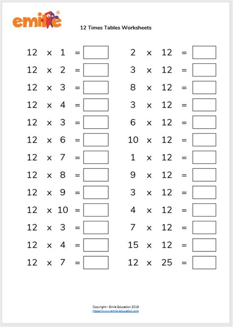 Multiplication 12 times table games - bdateam