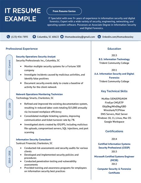 Information Technology (IT) Resume Sample | Resume Genius