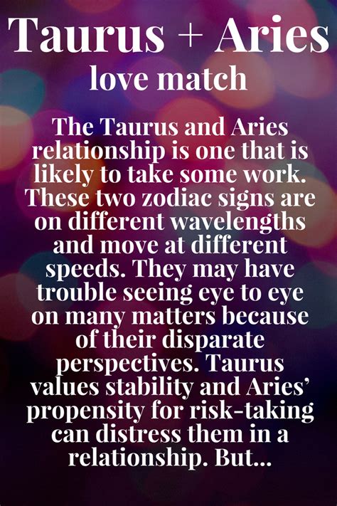 Taurus and Aries Relationship Compatibility Love Match # ...