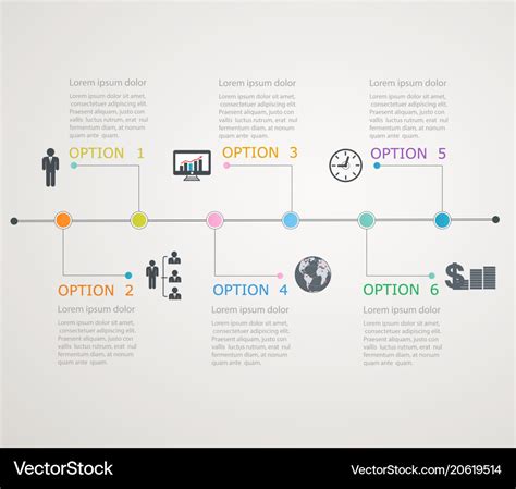 Timeline infographics template Royalty Free Vector Image