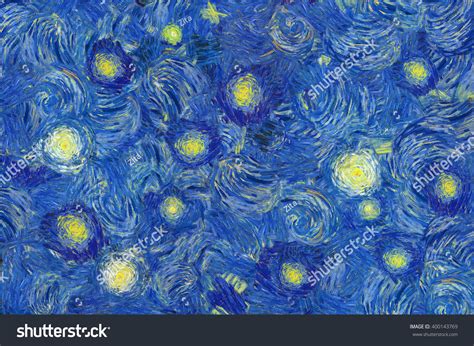 Wide Abstract Background Van Gogh Style Stock Illustration 400143769 ...