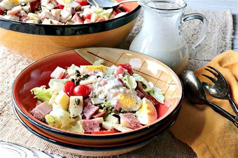 Best Ever Chef's Salad Recipe with Homemade Blue Cheese Dressing