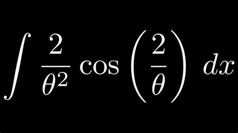 Integral of 2/(theta)^2 cos(2/theta) | Math videos, Theta, Math