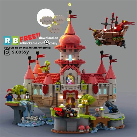 LEGO MOC Super Mario Peach's Castle by S.Cossy | Rebrickable - Build ...