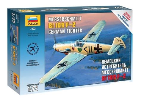 Messerschmitt Bf-109 F2 1:72 Zvezda 7302 Model Kit — Latinafy