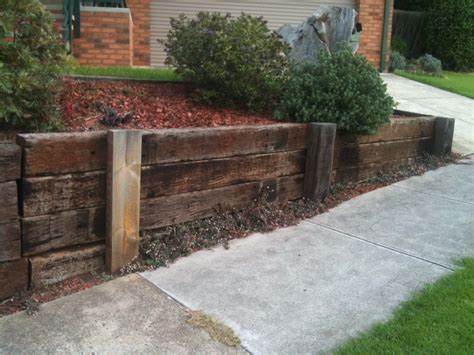 Wood Post Retaining Wall