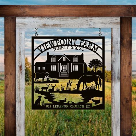 Customized Metal Farm Sign Custom Metal Ranch Sign Farm - Etsy | Metal ...