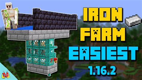 Super Easy & Efficient IRON FARM Tutorial in Minecraft 1.16.2 ...