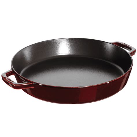 Staub Cast Iron 13" Double Handle Fry Pan - Grenadine - Walmart.com ...