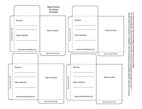 Seed Packet Envelope Template Download Printable PDF | Templateroller