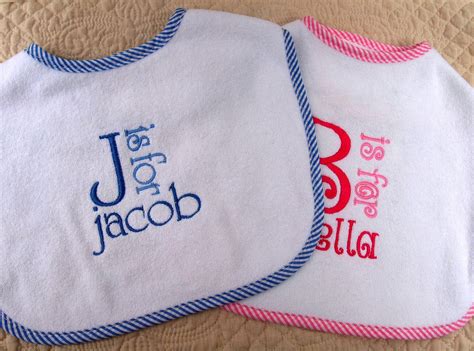 Custom Boutique Monogrammed Personalized Terry Cloth Baby Bib ...