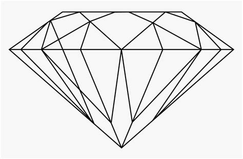 Transparent Diamond Clipart Black And White - Clip Art Diamond ...