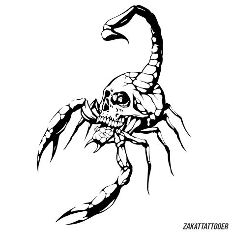 Scorpio tattoo design, blackwork on Behance