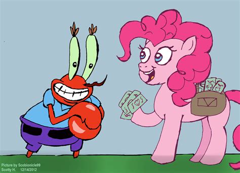 a pony WITH SADDLE BAG FULL OF MONEY - Mr. Krabs Fan Art (33900646 ...