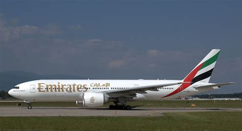 Boeing 777 200LR of Emirates A6 EWB at Geneva International Airport ...