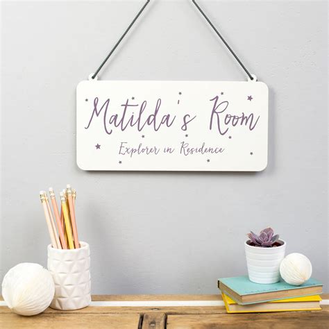 personalised children's room metal sign by delightful living ...