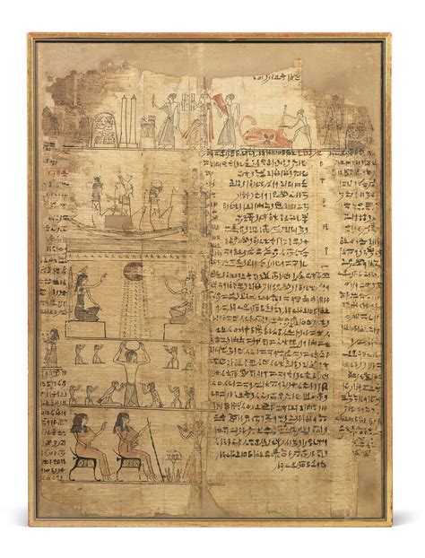 AN EGYPTIAN BOOK OF THE DEAD PAPYRUS FRAGMENT FOR TA-PER-USIR