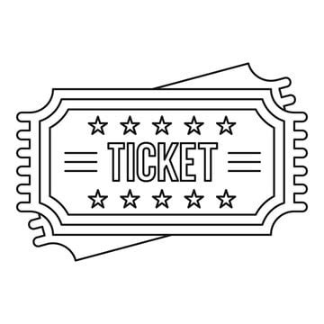 Raffle Ticket Clip Art Black And White