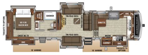 Jayco 383FKWS | 2020 NORTH POINT | Rv floor plans, Jayco, Luxury fifth ...