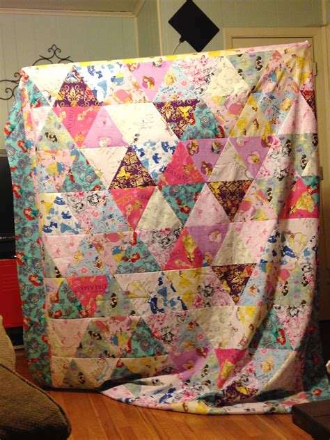 Disney princess triangles quilt | Quilts, Triangle quilt, Quilted