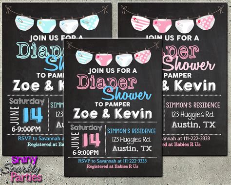 DIAPER PARTY INVITATION diaper Shower Invitation - Etsy