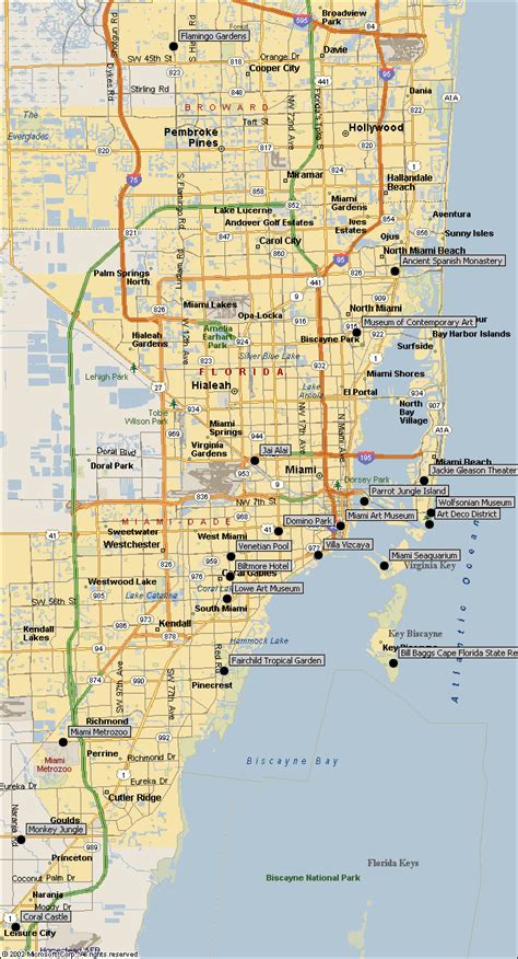 Miami Florida City Map - Miami Florida • mappery