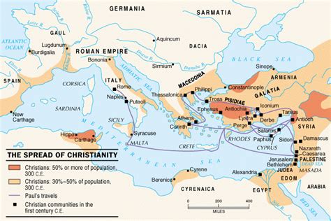 (1-300 CE) Spread of Christianity Birth And Death, Roman History, World ...