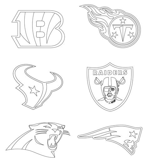 NFL Football Logos - 10 Free PDF Printables | Printablee