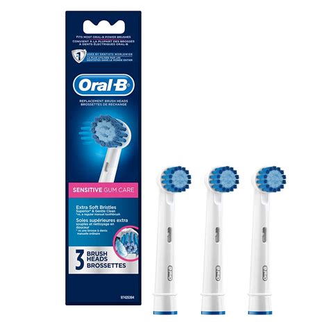 Oral-B Sensitive Gum Care Electric Toothbrush Replacement Brush Heads 3 ...