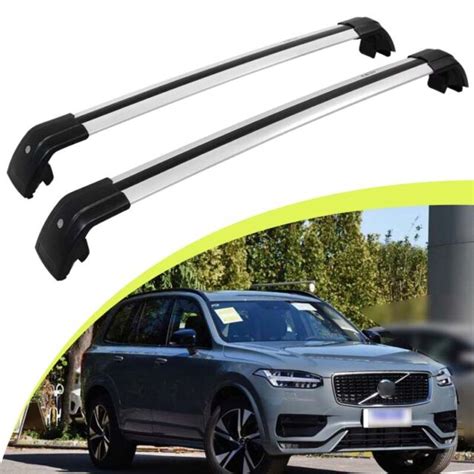 For Volvo XC90 2015-2020 Silver Anti-Theft Cross Bar Roof Rack Rail ...