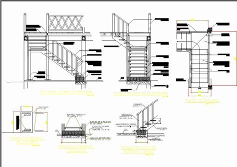 Detail of wooden stairs in AutoCAD | CAD download (253.14 KB) | Bibliocad