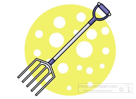 Gardening Clipart- spading-fork-gardening-tools-clipart - Classroom Clipart