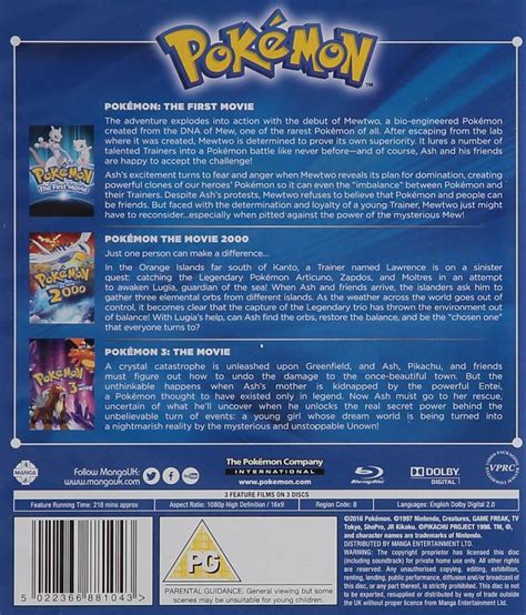 Pokemon Movie 1-3 Collection (3 disc) (Blu-ray) (import) - Film - CDON.COM