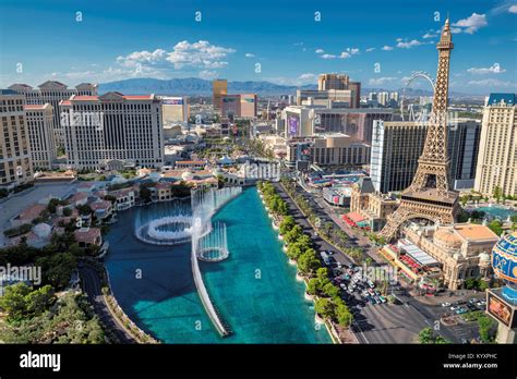 Aerial view of Las Vegas Strip at sunny day Stock Photo - Alamy